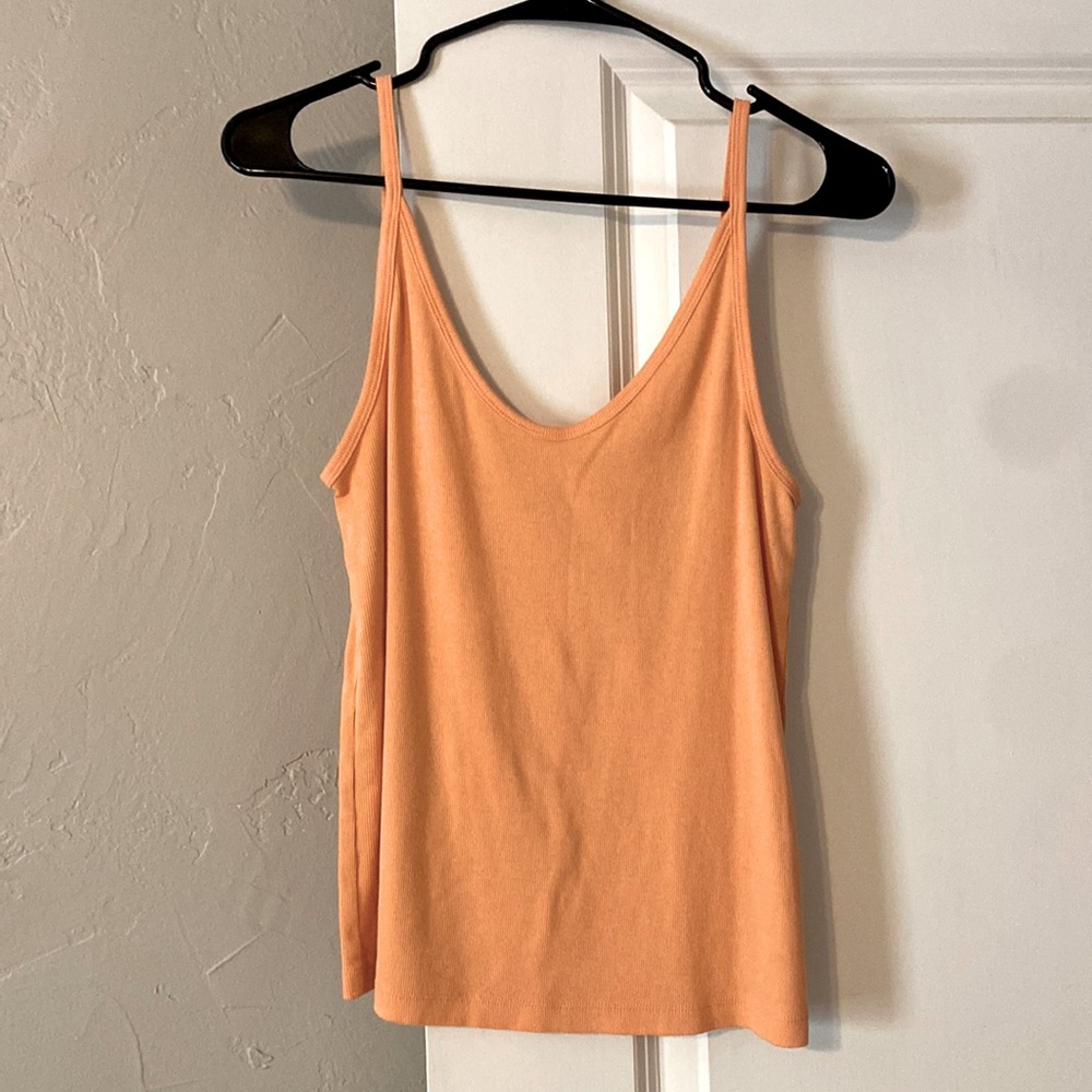 Bright Pinky Orange Scoop Tank